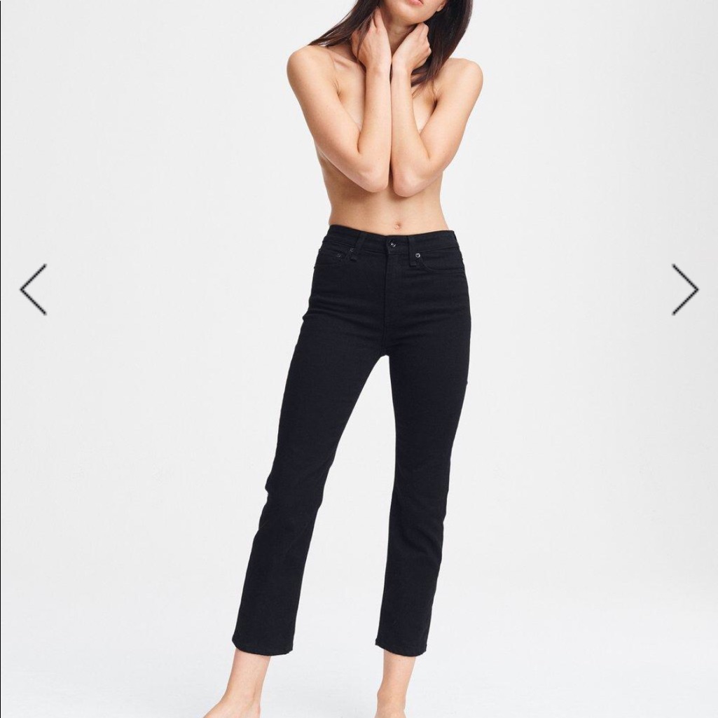 Rag & Bone Black Straight Boyfriend Jeans Nwot